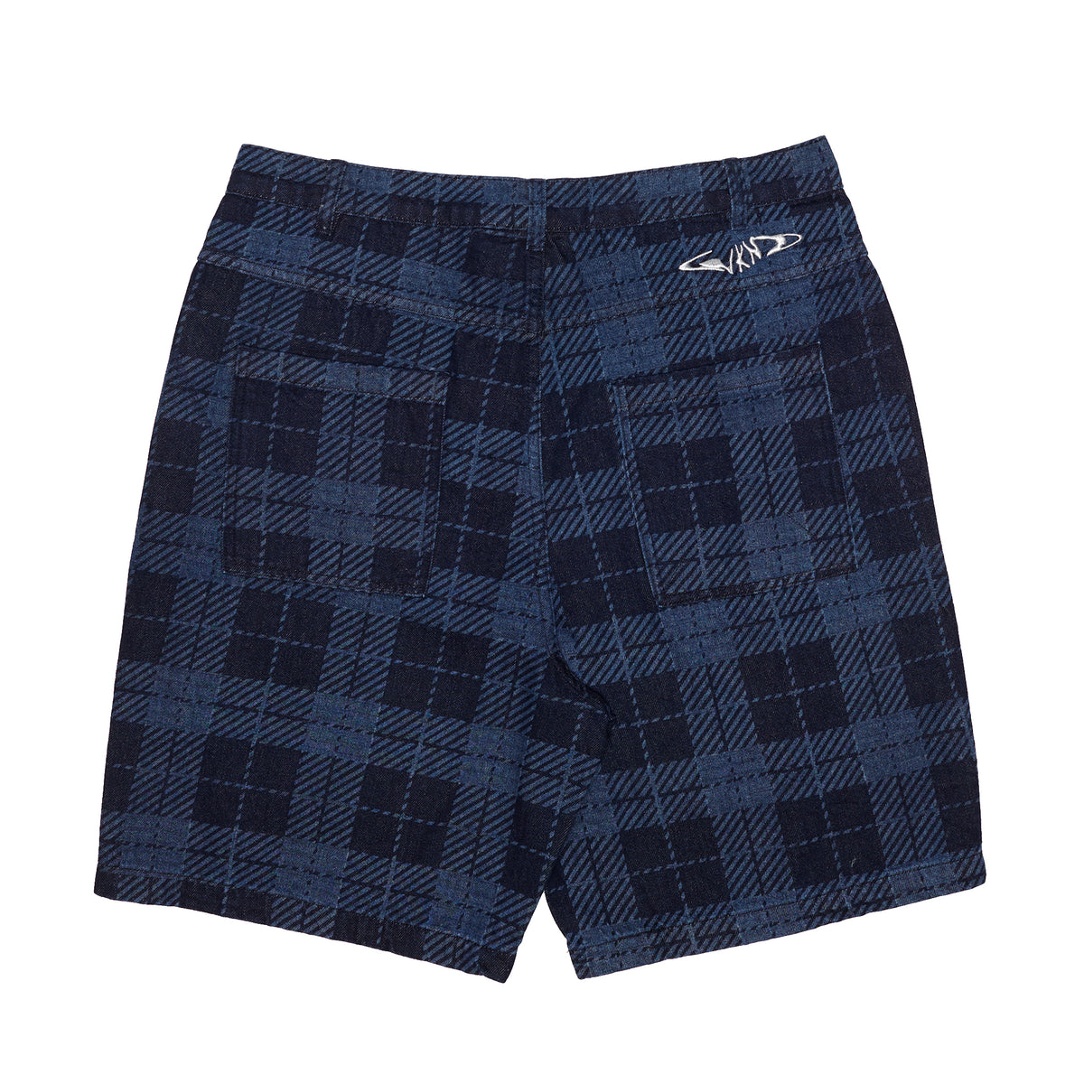 Gene's Jean Shorts - Plaid Blues – WKND SKATEBOARDS