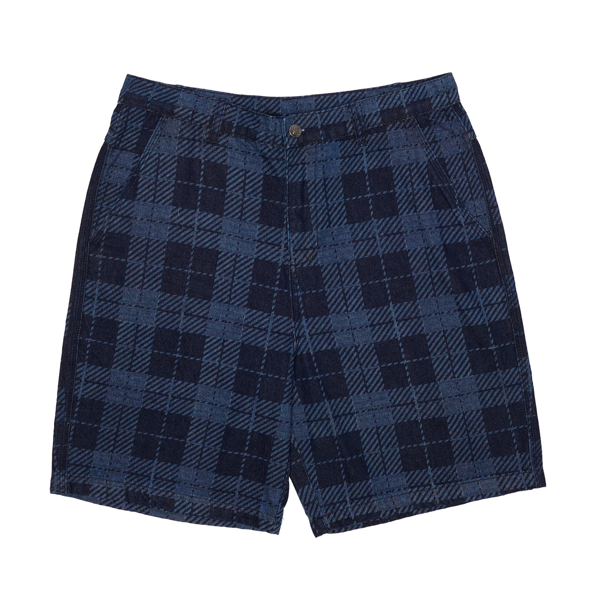 Gene's Jean Shorts - Plaid Blues – WKND SKATEBOARDS