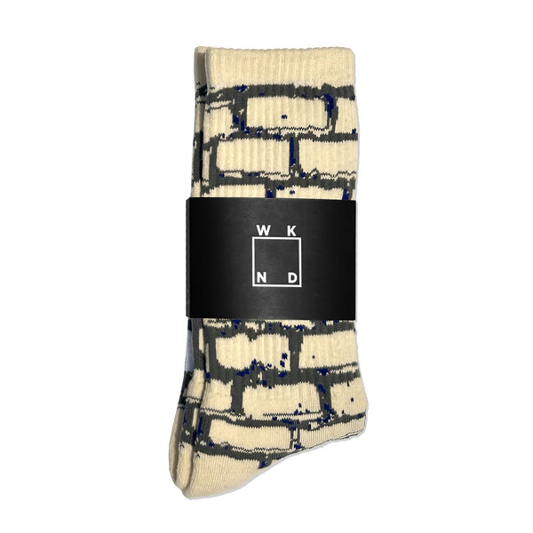 Brick Socks - Cream / Charcoal / Navy