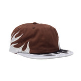 Flame 5-Panel Hat - Brown