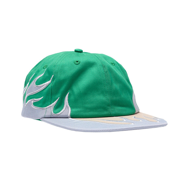 Flame 5-Panel Hat - Lime Green