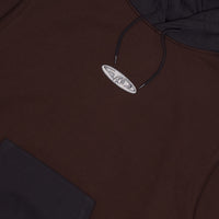 Two Tone Hoodie - Brown / Washed Black