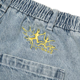 Loosies Pants - Light Denim - Contrast Stitching