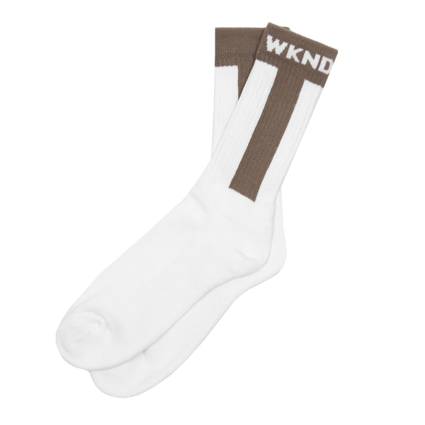 Baseball Sock - White / Grey